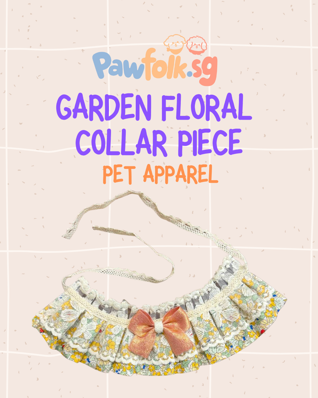 Garden Floral collar piece pet apparel