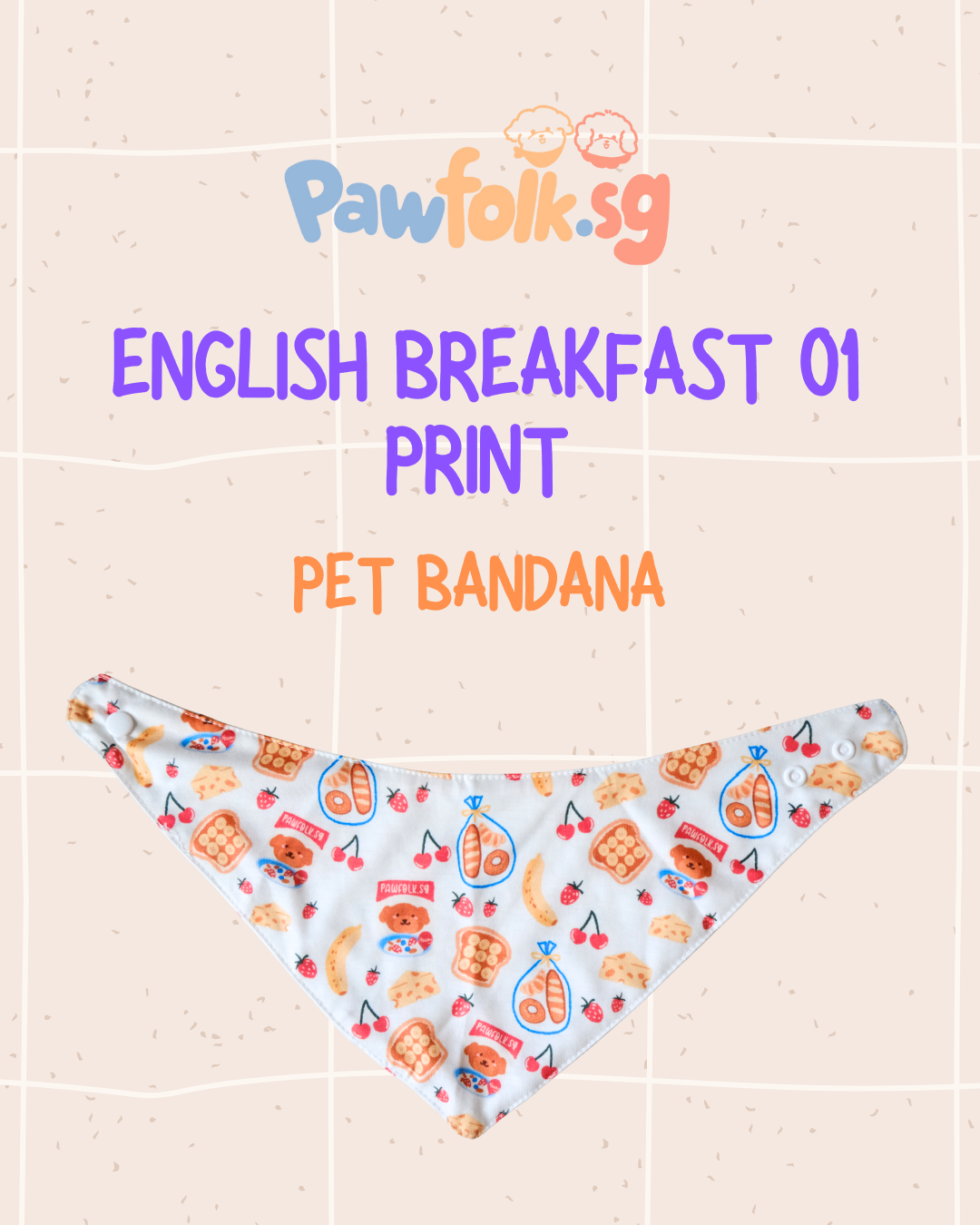 English Breakfast 01 Pet Bandana Style - 031