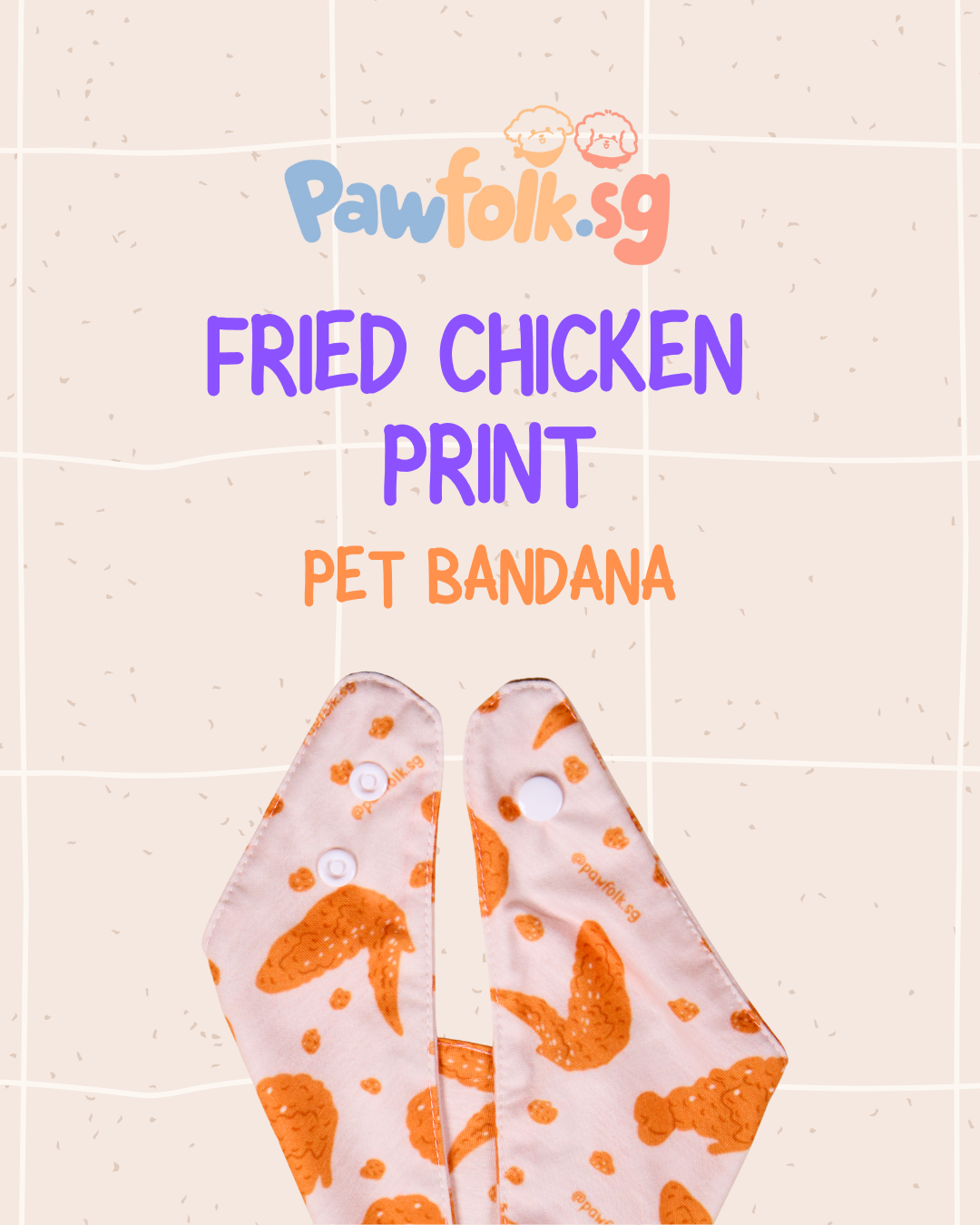 Fried Chicken Pet Bandana Style - 007