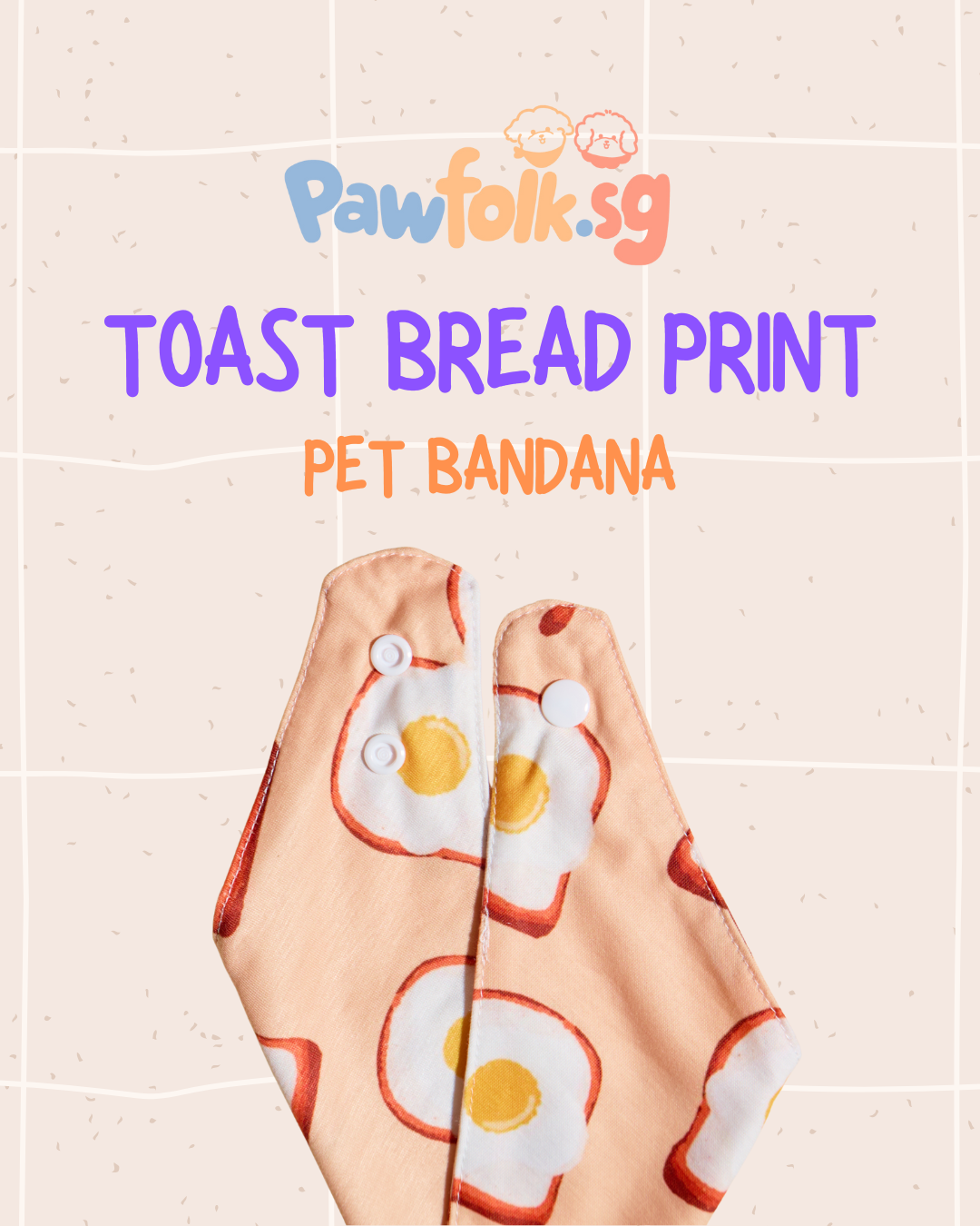 Toast Bread Pet Bandana Style - 016