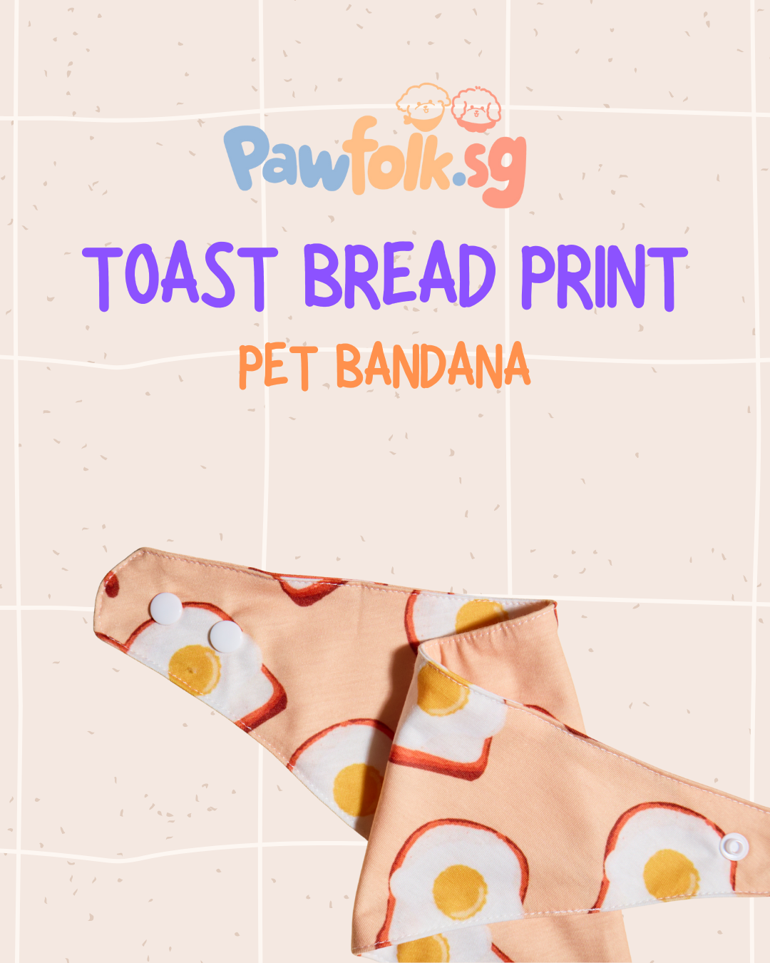 Toast Bread Pet Bandana Style - 016