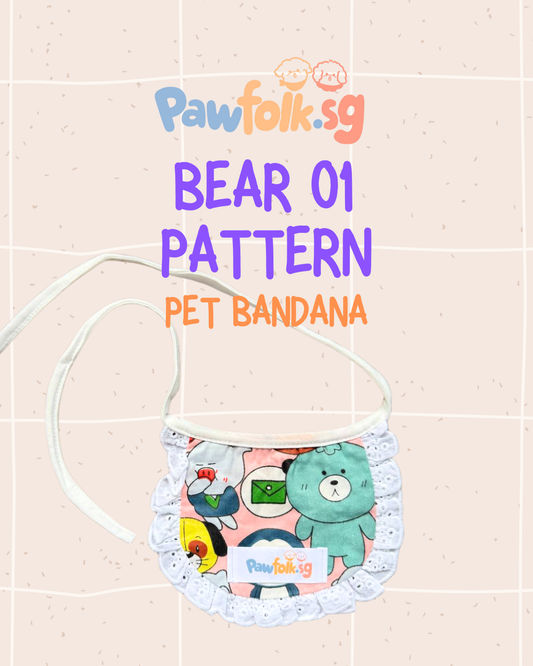 Assortment Pet Bandana Bear 01 Pattern