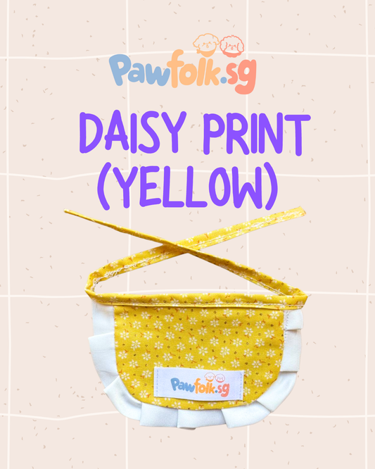 Assortment Pet Bib Daisy Print Yellow