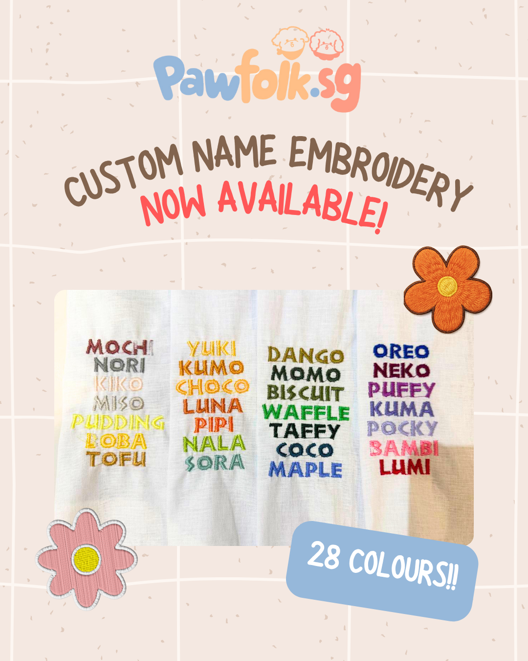 Assortment Pet Bib Daisy Print Yellow