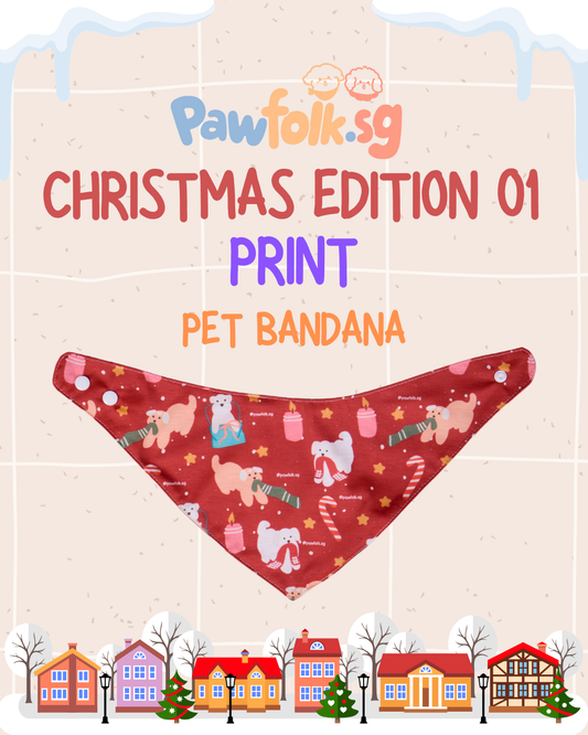 Christmas Edition Red 01 Pet Bandana Style - 023