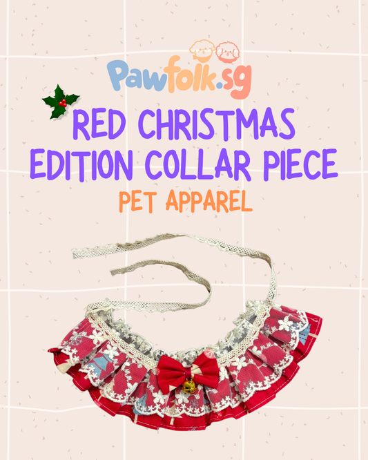 Red Christmas edition collar piece pet apparel
