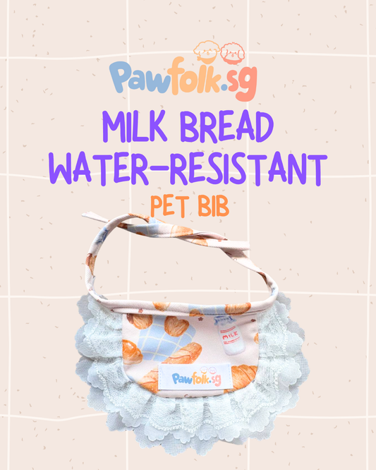 Milk Bread water resistant pet bib