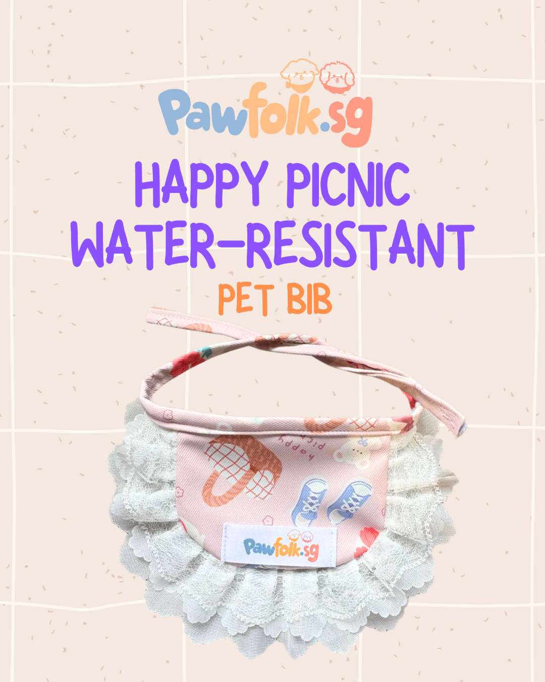 Happy Picnic water resistant pet bib