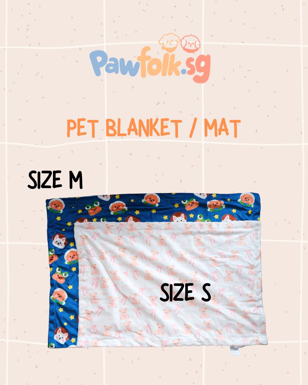 Bears and Ribbons Pet Blanket Style - 002