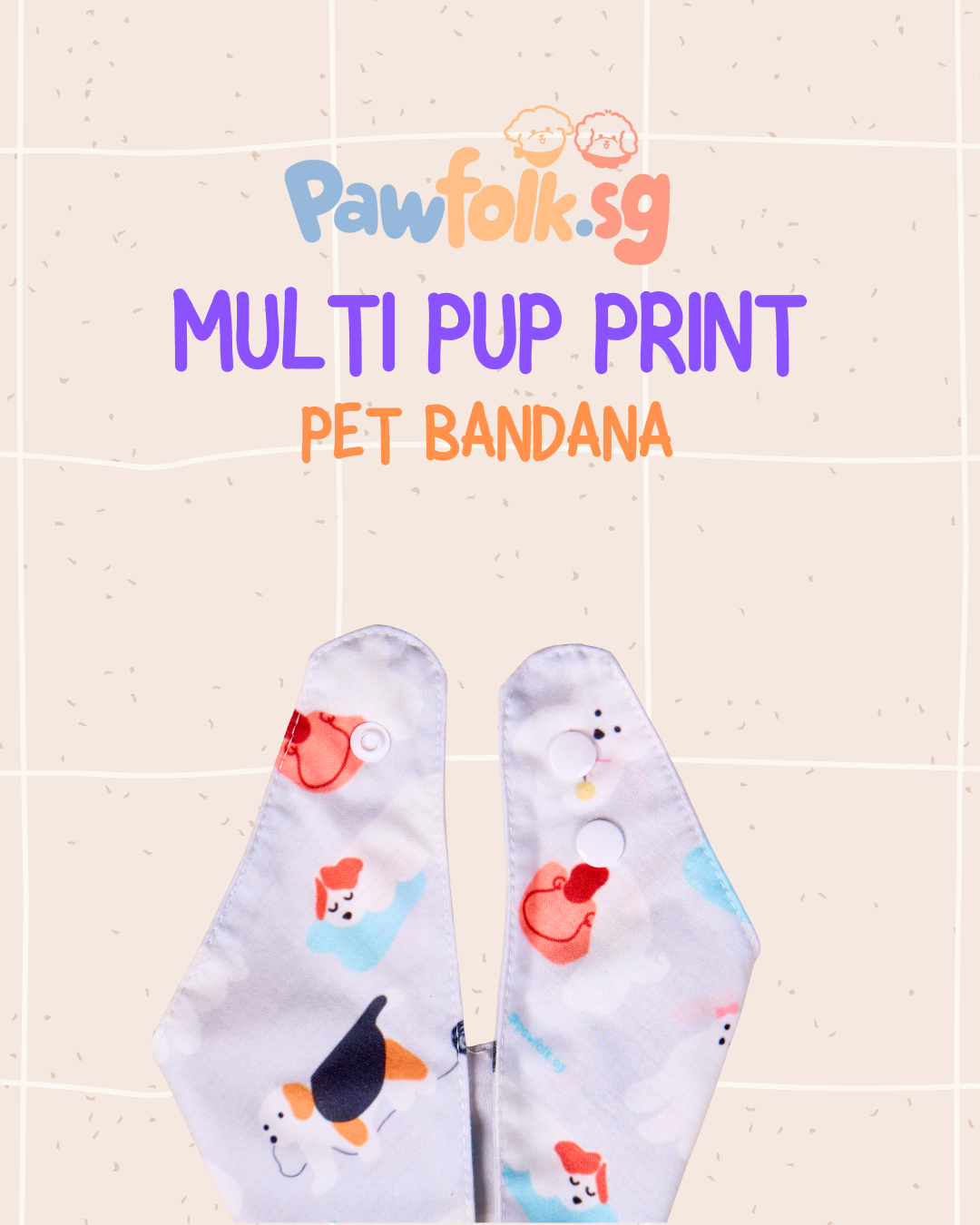 Multi Pup Pet Bandana – Style 001