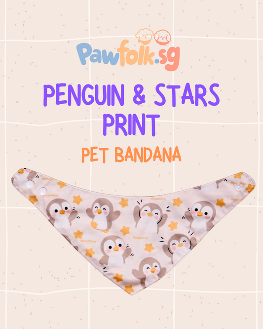 Penguins and Stars Pet Bandana Style - 008