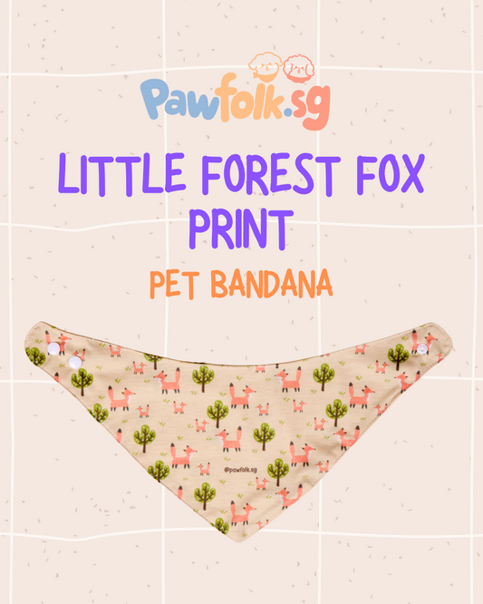 Little Fox Forest Pet Bandana Style - 010