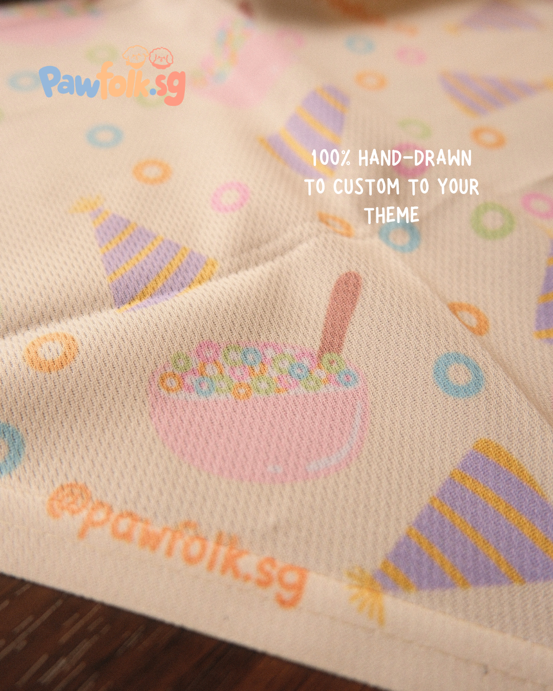 Customizable Pet Bandana for Barkday party goodie bags MOQ from 15 pieces