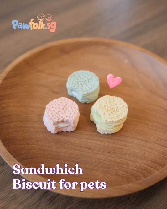 Sandwhich biscuit pet treat pet food pet cookies (3pcs a packet)