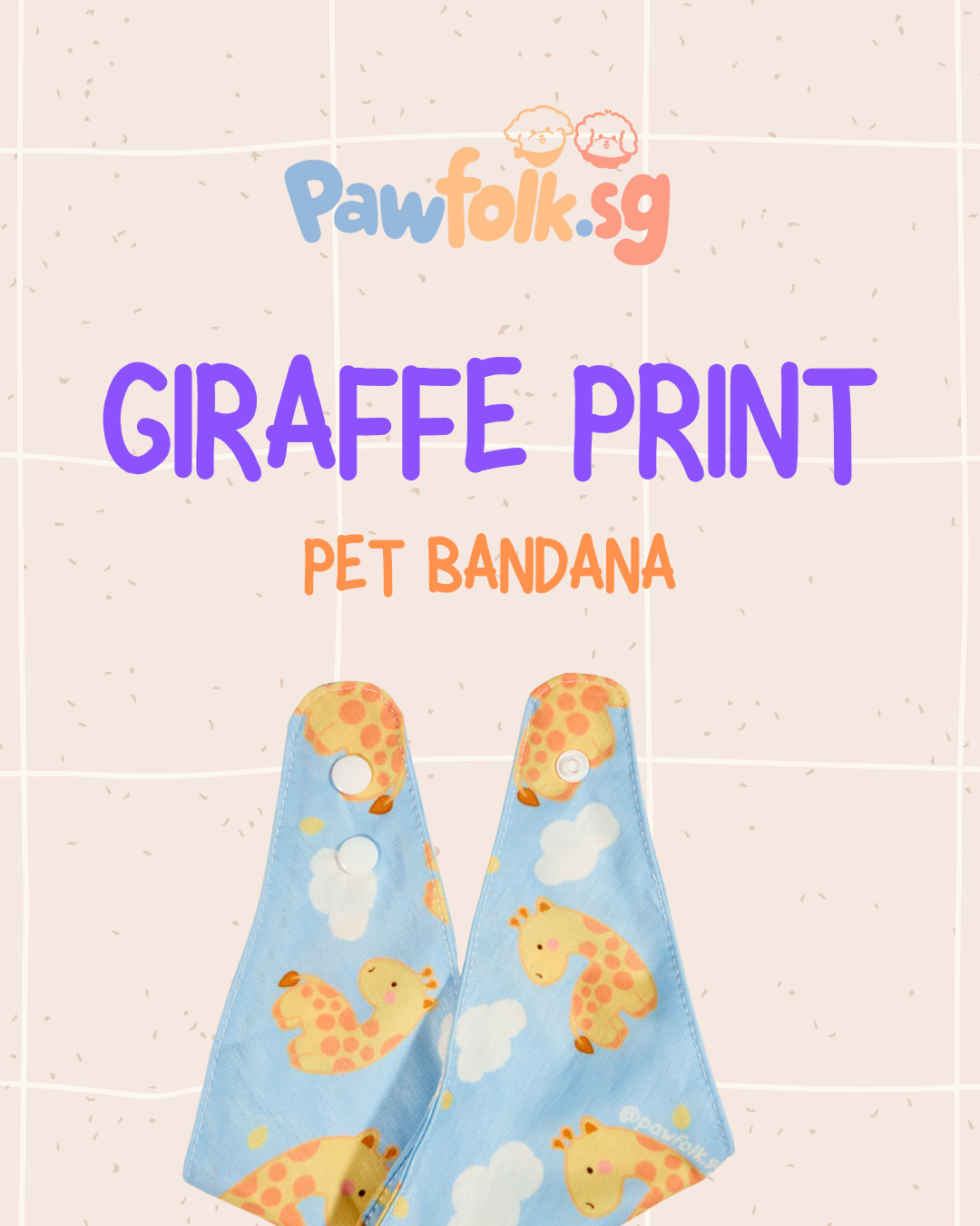 Giraffe Pet Bandana Style - 021