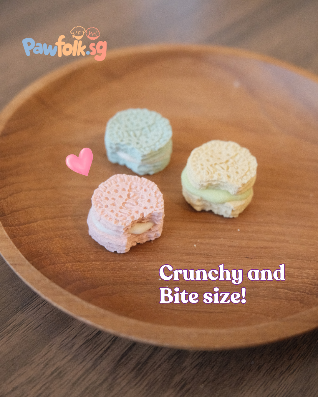 Sandwhich biscuit pet treat pet food pet cookies (3pcs a packet)