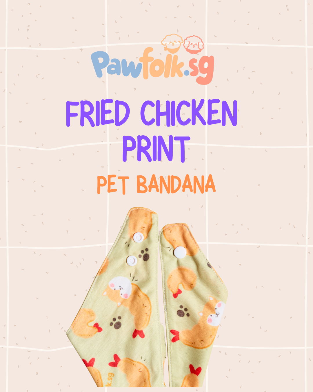 Pup Shrimp Pet Bandana Style - 013
