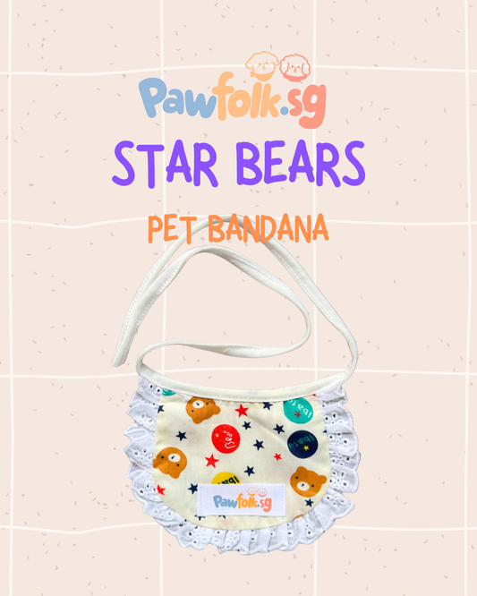 Assortment Pet Bandana Star Bears