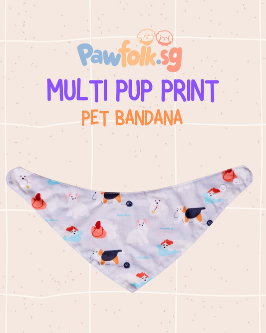 Multi Pup Pet Bandana – Style 001