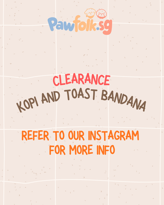 CLEARANCE - Kopi and Toast Pawfolk.sg Bandana