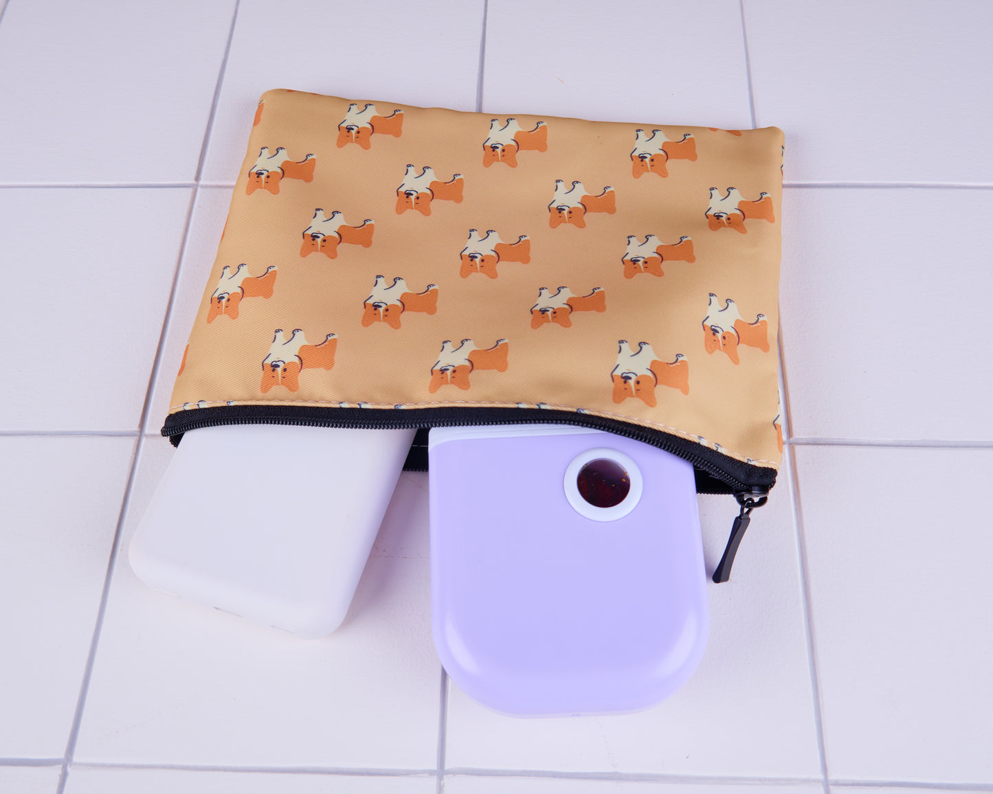 Corgi Print Essential Zip Pouch - Style 005
