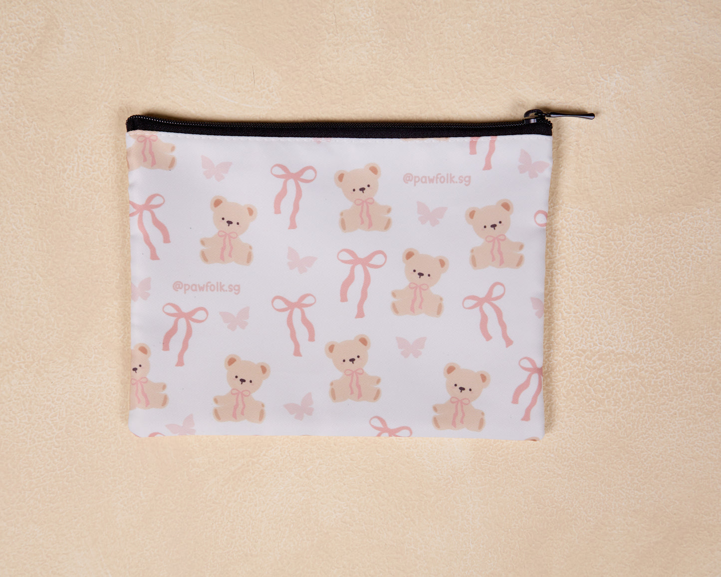 Bears and Ribbons Essential Zip Pouch - Style 002