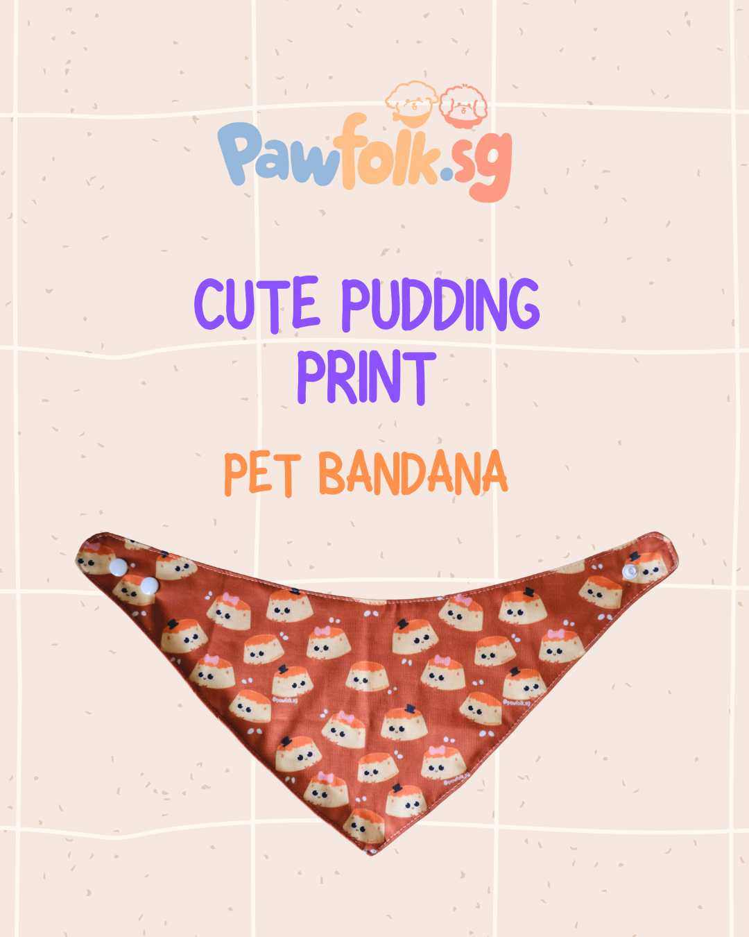 Cute Pudding Pet Bandana Style - 035